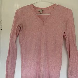 Fitted pink LOFT sweater